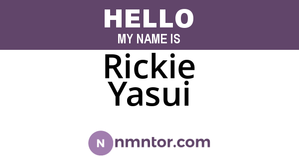 Rickie Yasui