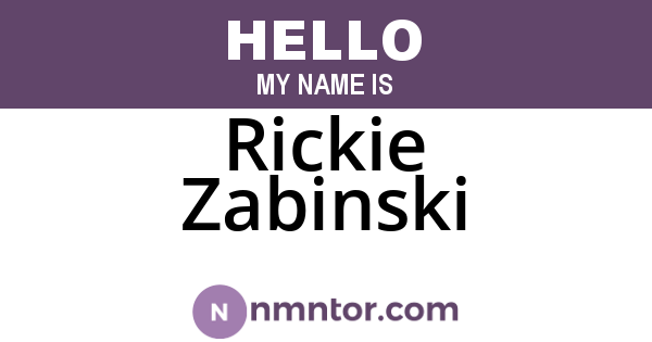 Rickie Zabinski
