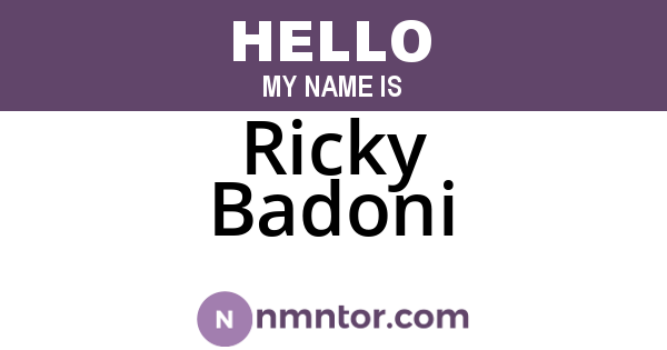 Ricky Badoni