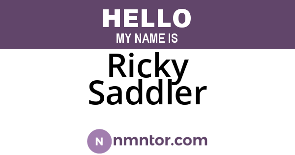 Ricky Saddler