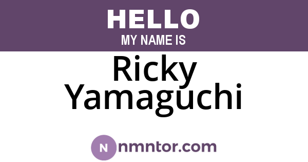 Ricky Yamaguchi