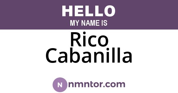 Rico Cabanilla