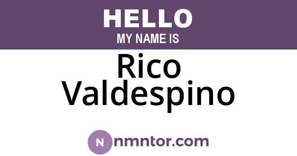 Rico Valdespino