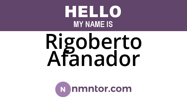 Rigoberto Afanador