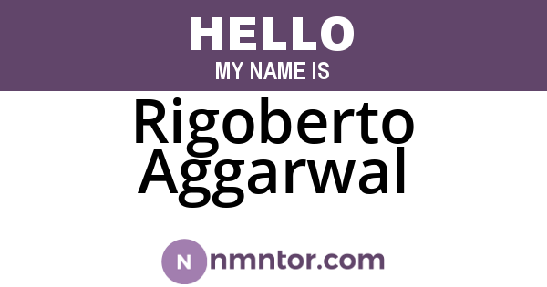 Rigoberto Aggarwal