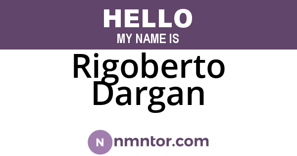 Rigoberto Dargan