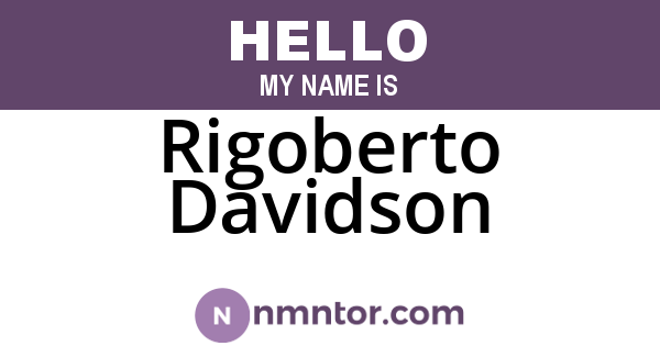 Rigoberto Davidson