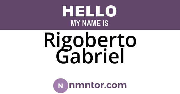 Rigoberto Gabriel