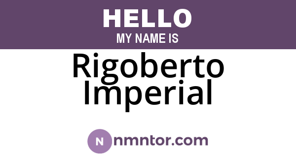 Rigoberto Imperial
