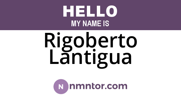 Rigoberto Lantigua