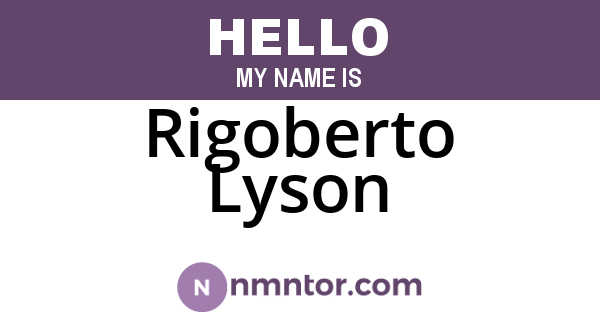 Rigoberto Lyson