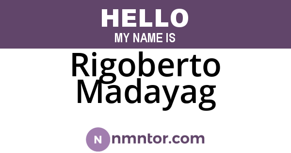 Rigoberto Madayag