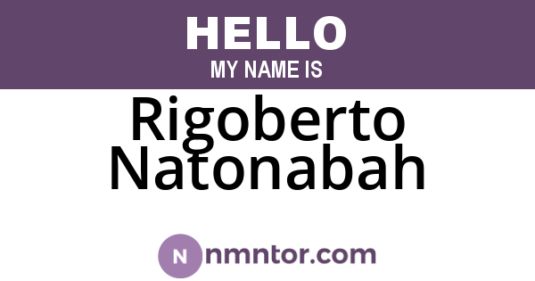 Rigoberto Natonabah