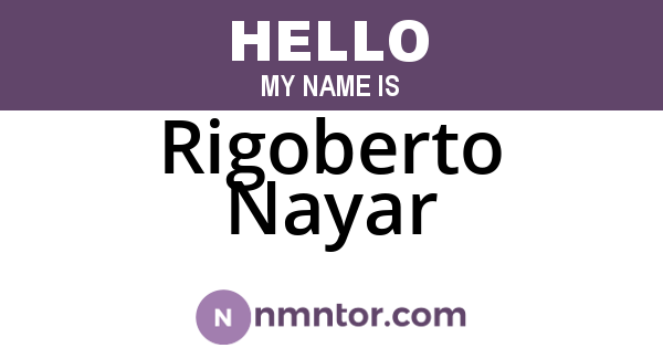 Rigoberto Nayar
