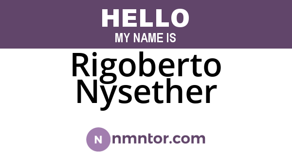 Rigoberto Nysether