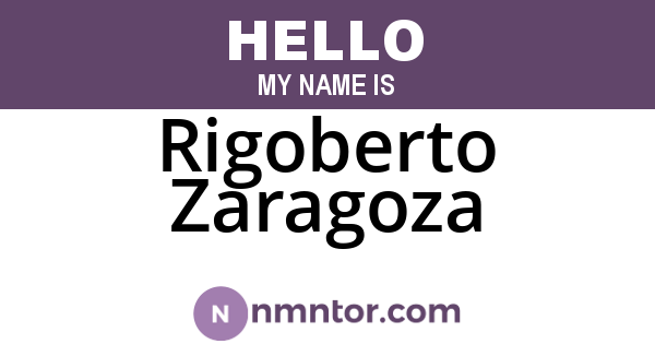 Rigoberto Zaragoza
