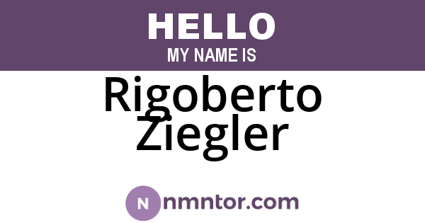 Rigoberto Ziegler