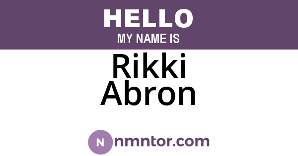 Rikki Abron