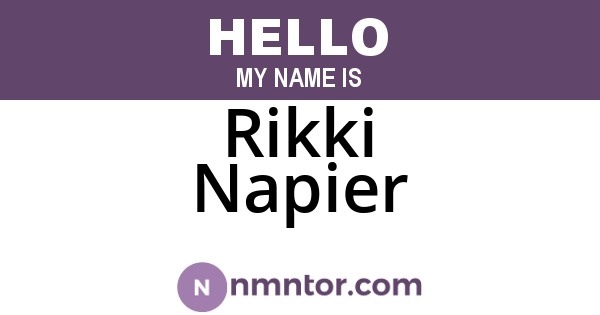 Rikki Napier