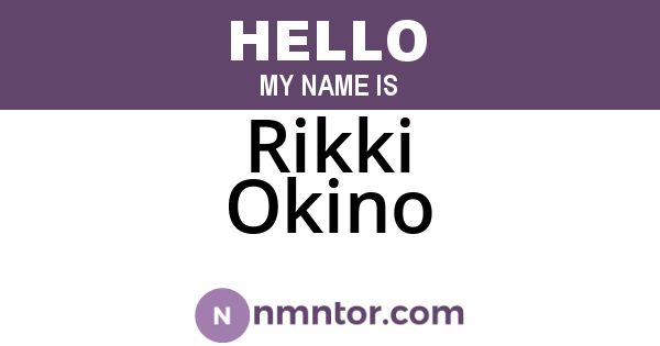 Rikki Okino