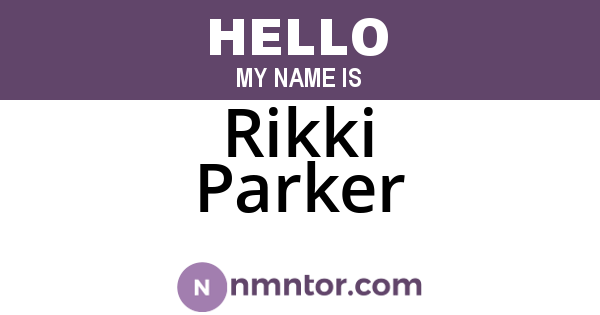Rikki Parker
