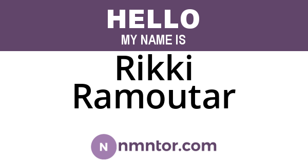 Rikki Ramoutar