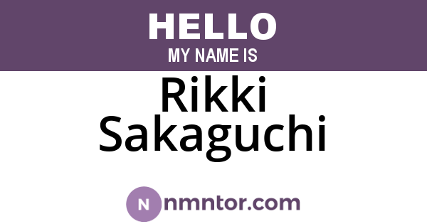 Rikki Sakaguchi