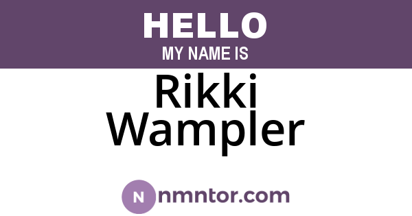 Rikki Wampler