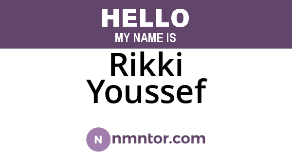 Rikki Youssef