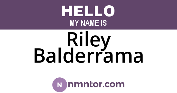 Riley Balderrama