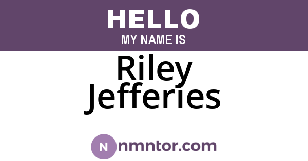 Riley Jefferies