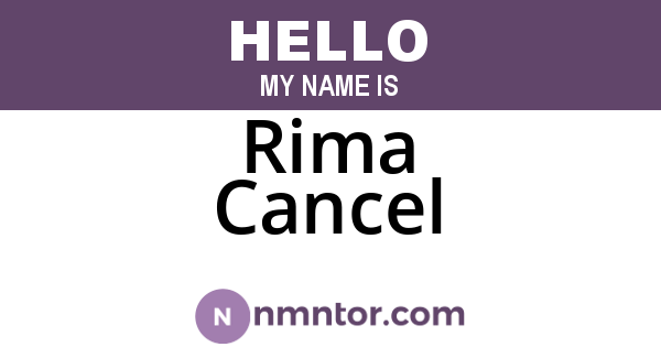 Rima Cancel