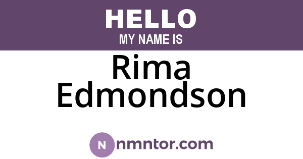 Rima Edmondson