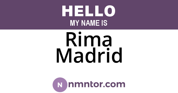 Rima Madrid