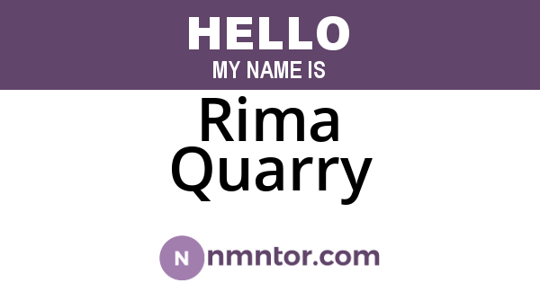 Rima Quarry