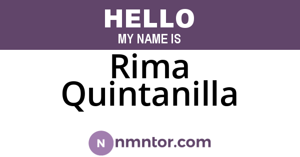 Rima Quintanilla