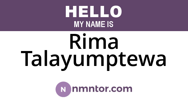 Rima Talayumptewa