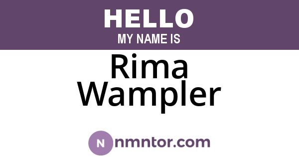 Rima Wampler