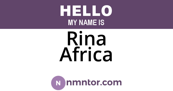 Rina Africa