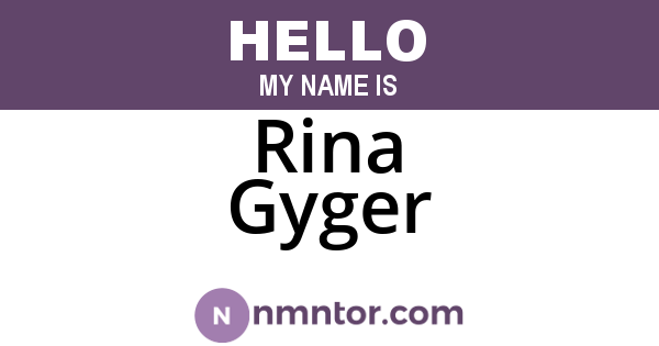 Rina Gyger