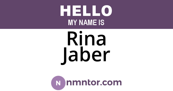 Rina Jaber