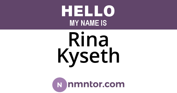 Rina Kyseth