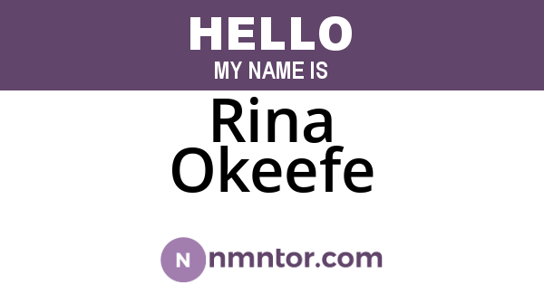 Rina Okeefe
