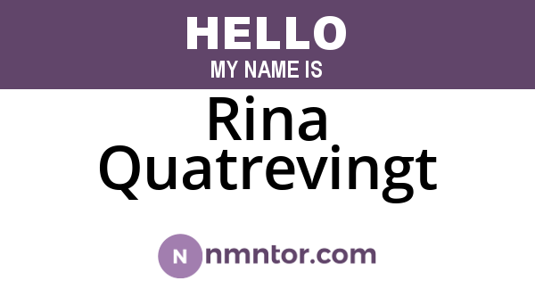Rina Quatrevingt
