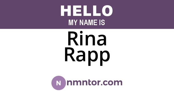Rina Rapp