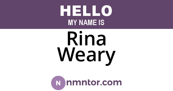 Rina Weary