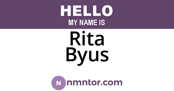 Rita Byus