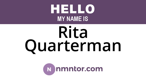 Rita Quarterman