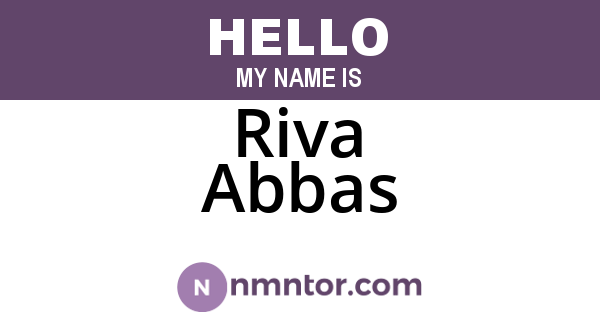 Riva Abbas