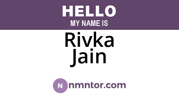 Rivka Jain